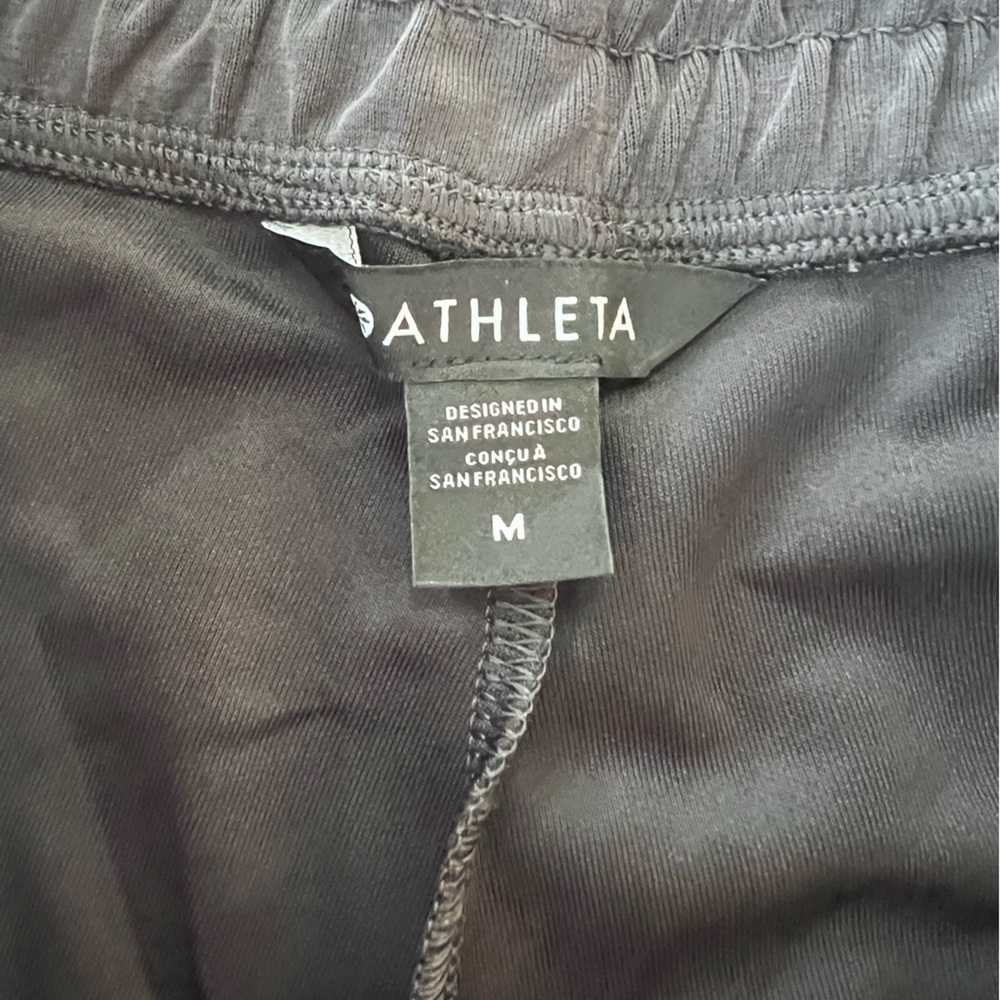 Athleta NWT Seasoft Mid Rise Straight Slightly Flared Lounge Pant, Black, M - Picture 10 of 15